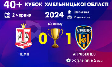 КУБОК ХМЕЛЬНИЦЬКОЇ ОБЛАСТІ 40+. ПІВФІНАЛ №2