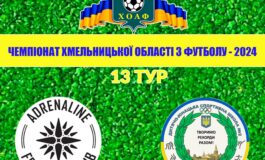 13 ТУР.  АДРЕНАЛІН-ДЮСШ-1 ХМЕЛЬНИЦЬКИЙ – ДЮСШ-2 КАМ’ЯНЕЦЬ-ПОДІЛЬСЬКИЙ