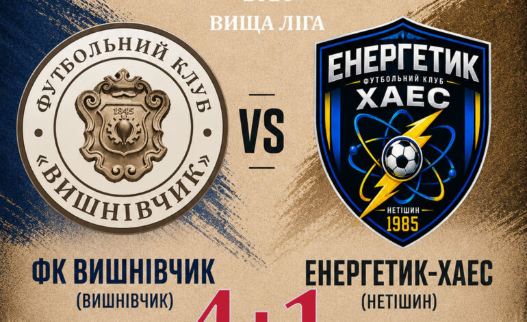 ЧЕМПІОНАТ ОБЛАСТІ: ФК ВИШНІВЧИК – ЕНЕРГЕТИК-ХАЕС