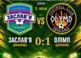 ЧЕМПІОНАТ ОБЛАСТІ: ЗАСЛАВ'Я ВІНЬКІВЦІ – ОЛІМП ДЕРАЖНЯ